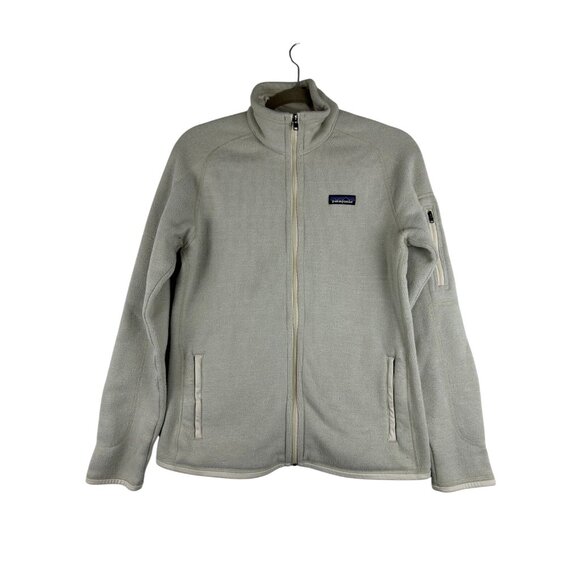 Patagonia Women's Medium Full Zip Better Sweater Fleece Jacket Gray/Beige - Picture 1 of 13